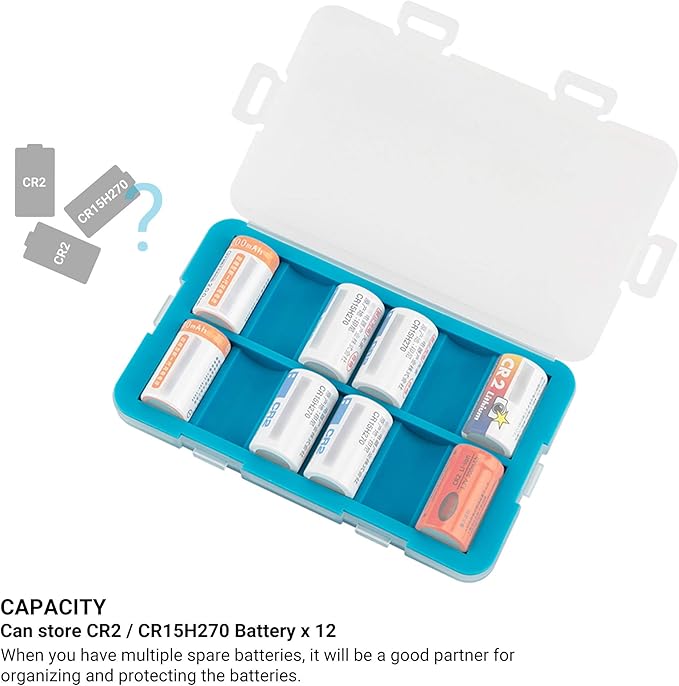 12 Slots CR2 Battery Case, CR2 Battery Holder CR15H270 Battery Storage - Image 6