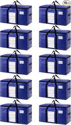 TAILI 10 Pack Dark Blue Extra Large Moving Bags, Heavy Duty Totes by TAILI