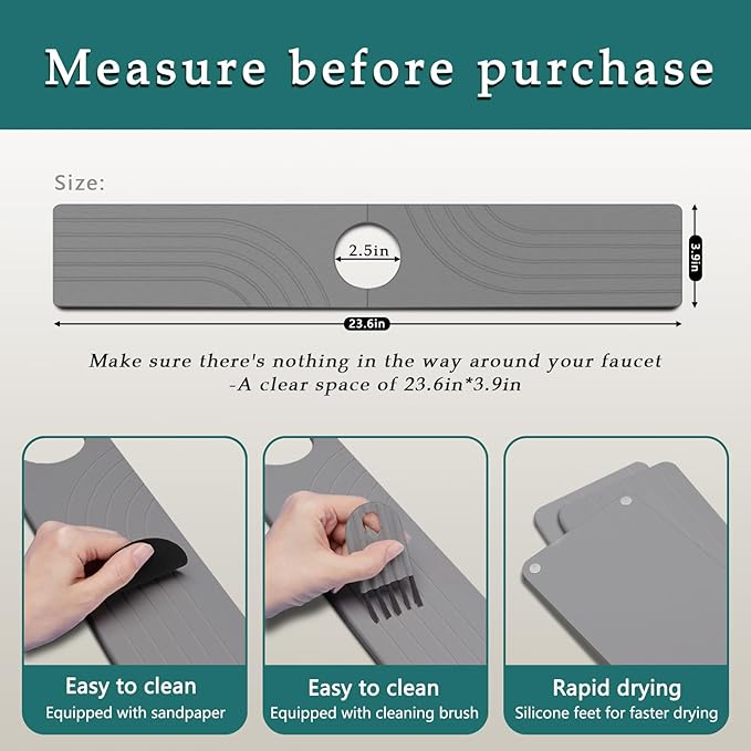 Kitchen Sink Diatomite Splash Guard - Image 4