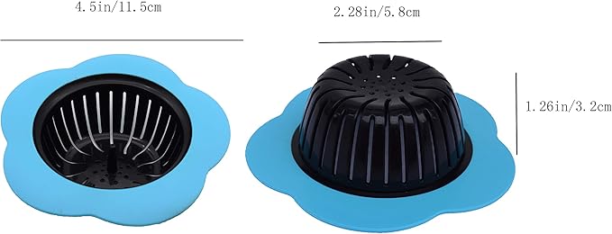 Silicone Kitchen Sink Strainer 2 Pack, Pouring strainers，Drain FilterLarge Wide - Image 4