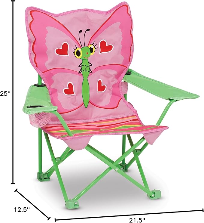 Melissa & Doug Bella Butterfly Child's Outdoor Chair (Frustration-Free Packaging) - Image 3
