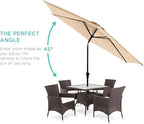 Best Choice Products 10ft Outdoor Table Compatible Steel Polyester Market Patio Umbrella w/Crank and Easy Push Button Tilt - Image 2
