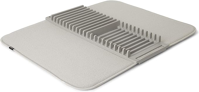 Umbra UDRY Rack and Microfiber Dish Drying Mat-Space-Saving Lightweight Design by Umbra