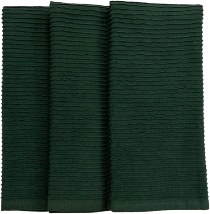 Serafina Home Dark Green Kitchen Hand Dish Towels: 100% Cotton Cloth Soft - Image 2