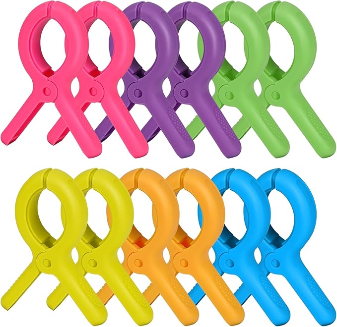 Beach Towel Clips Plastic Clothespins-Heavy Duty Clothes Pins by Rovedcity