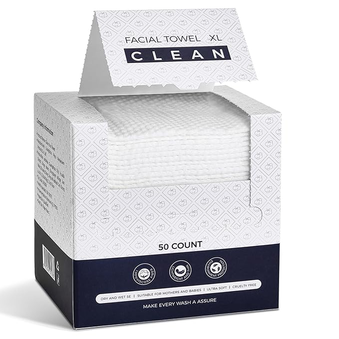 Disposable Face Towels XL, Viscose Biodegradable Large Dry Wipes, Super Soft & by Unknown