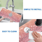 Abstract Pink Glitter Diamond Sink Faucet Absorbing Mat Sink Splash Guard - Image 5