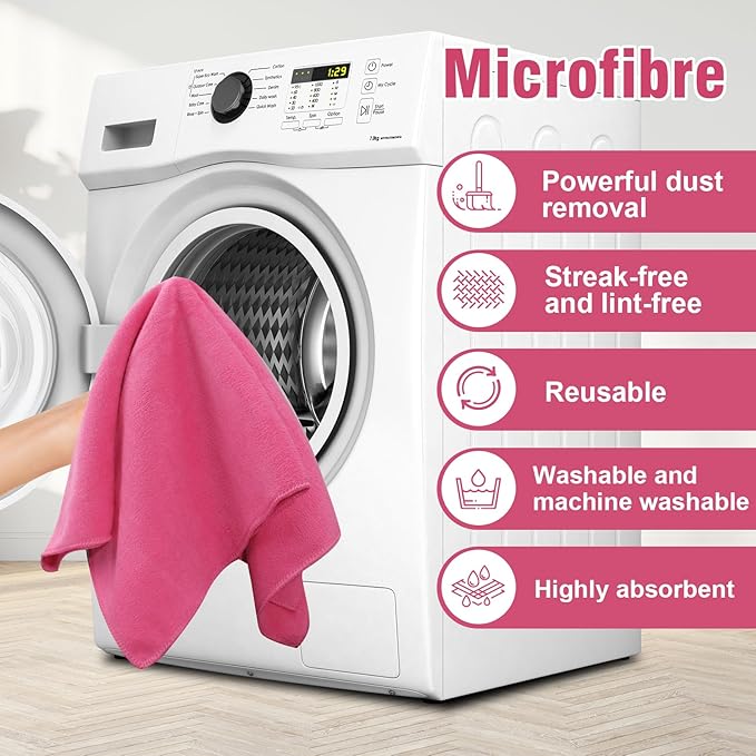Extra Large Microfiber Cleaning Cloth 30 x 20 Inch Reusable Thick Cleaning - Image 4