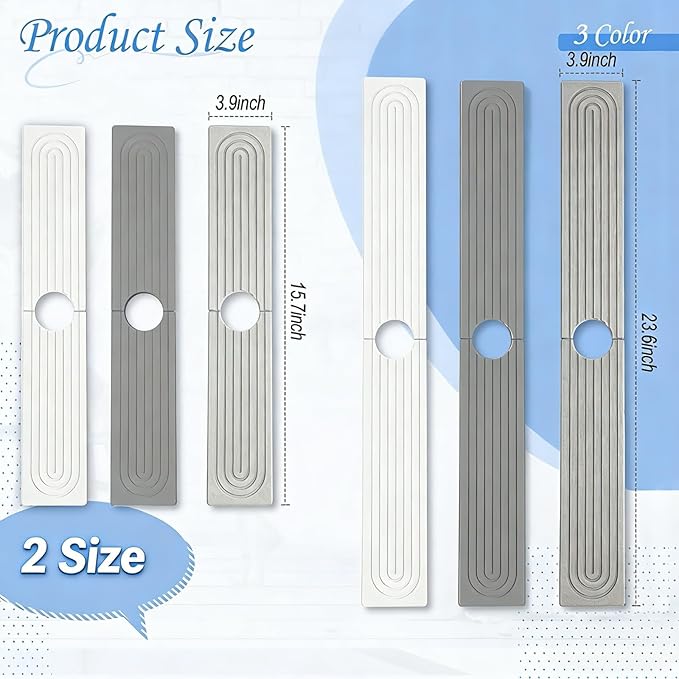 Stone Faucet Mat for Kitchen Sink- 23.6''x 3.9''Diatomite Fast-Drying Faucet Mat - Image 2