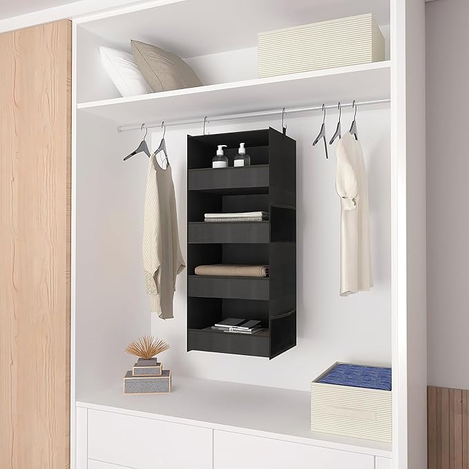 4-Shelf Hanging Closet Organizer and Storage Foldable Hanging Closet Shelves - Image 8