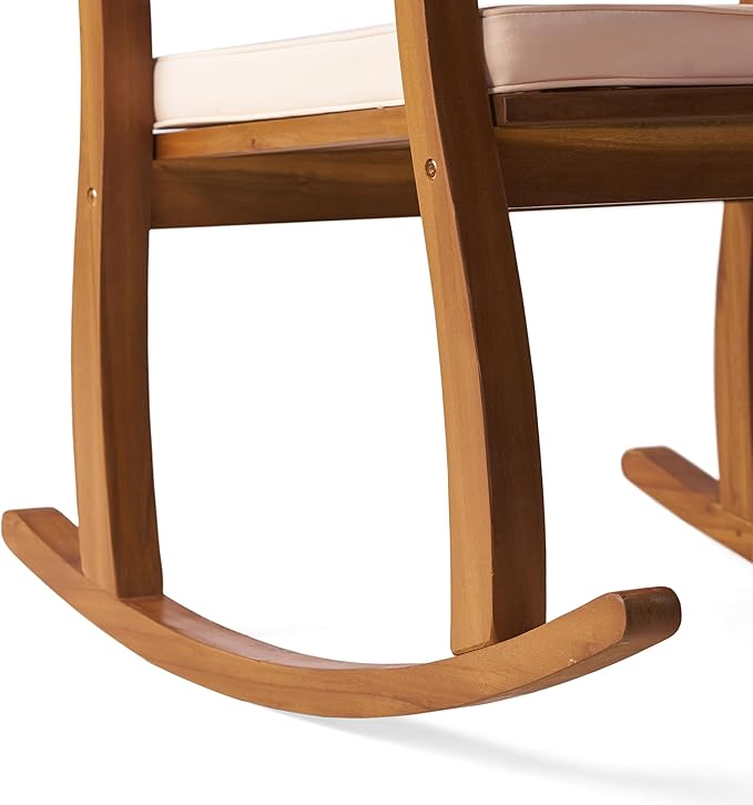 Christopher Knight Home Selma Acacia Rocking Chairs with Cushions, 2-Pcs Set, Teak Finish - Image 11