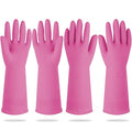 Mamison 2 Pairs Reusable Waterproof Household Dishwashing Cleaning Rubber Gloves by QualityKitchenandHome