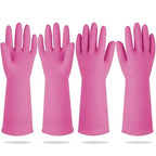 Mamison 2 Pairs Reusable Waterproof Household Dishwashing Cleaning Rubber Gloves by QualityKitchenandHome