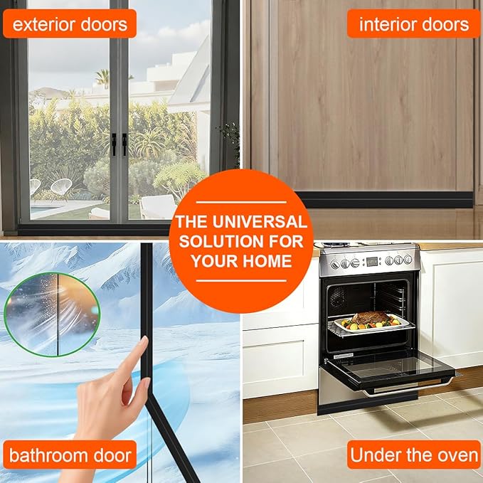 Door Draft Stopper for Bottom of Door, Adjustable Weather Stripping Door Seal - Image 8