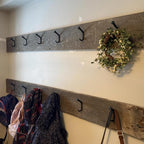 Dicunoy 8PCS Rustic Cast Iron Hooks, Wall Mounted Farmhouse Coat Hangers - Image 7