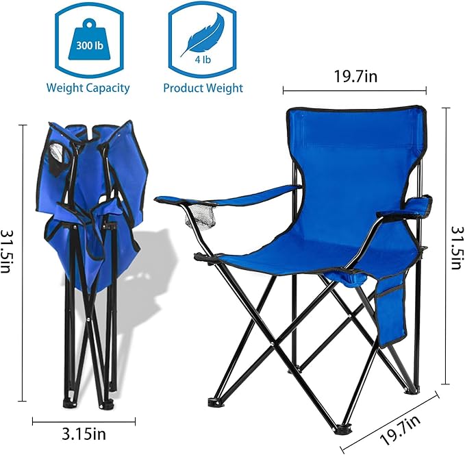 Damei century Folding Camping Chairs- Lightweight, Portable Chair for Beach, Lawn, Outdoor Sports - Image 3