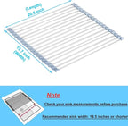 Seropy Extra Large 20.5"x13.7" Roll Up Dish Drying Rack Over The Sink Dish - Image 3