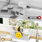 Sponge Holder for Kitchen Sink, Smiley Face Sink Caddy - Image 6
