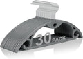 Grey Plastic Hangers 30 Pack, No Shoulder Bumps Ultra Thin Space Saving Clothes by TARANCH