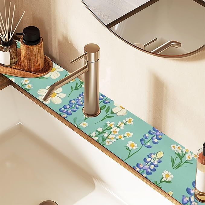 Kitchen Sink Splash Guard 1 PC 30 Inch Sink Faucet Mat Splash Guard - Image 7