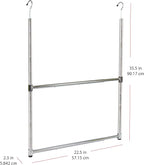 Oceanstar ACR1538C 2-Tier Portable Adjustable Rod Closet Hanger - Image 2