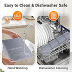 Silicone Dish Drying Mat for Kitchen Counter, Non-Slip Drain Pad, Dish Drying - Image 4