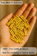 LWR CRAFTS Wooden Mini Clothespins 100 Per Pack 1" 2.5cm - Image 7