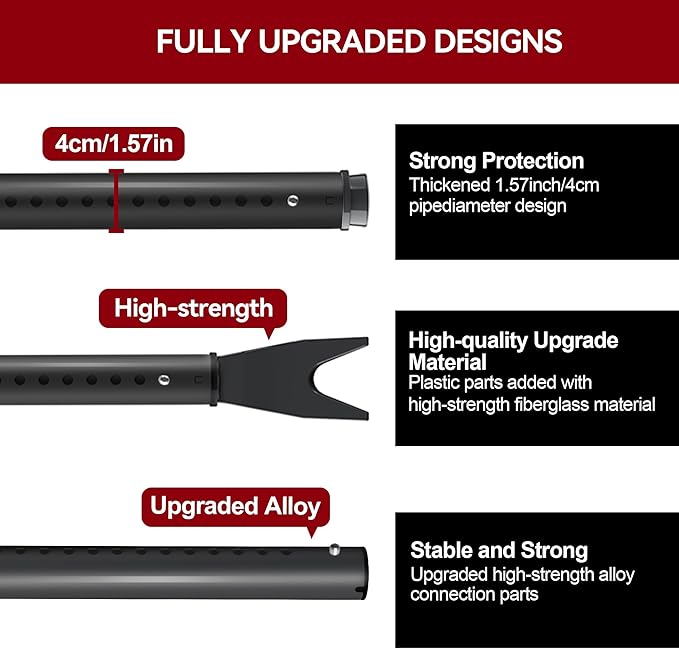 AceMining Upgraded Door Security Bar & Sliding Patio Bar, Heavy Duty Stoppers - Image 4