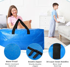 8 Pack Heavy Duty Extra Large Moving Bags Storage Tote - Image 2