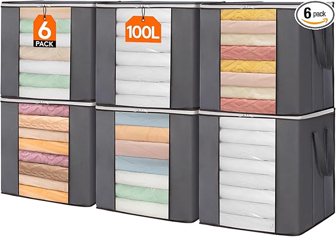 Lifewit 100L Extra Large Blanket Storage Bags, Foldable Comforter Storage by Lifewit