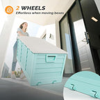 VINGLI 75 Gallon Collapsible Outdoor Storage Box, Simple-to-assemble Plastic Storage Containers with Lid, Patio Deck Box Furniture for Garden, Pool, Balcony, Yard (Green) - Image 6