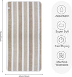 KinHwa Microfiber Hand Towels for Bathroom Soft and Absorbent Face Towels Brown - Image 3