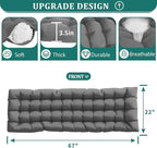 UDPATIO Oversized Zero Gravity Chair 33In XXL Patio Reclining Chair with Cushion, Outdoor Folding Recliner with Pillows, Cup Holder, Foot Rest & Padded Headrest, Support 500LB (2, Dark Grey-XL) - Image 5