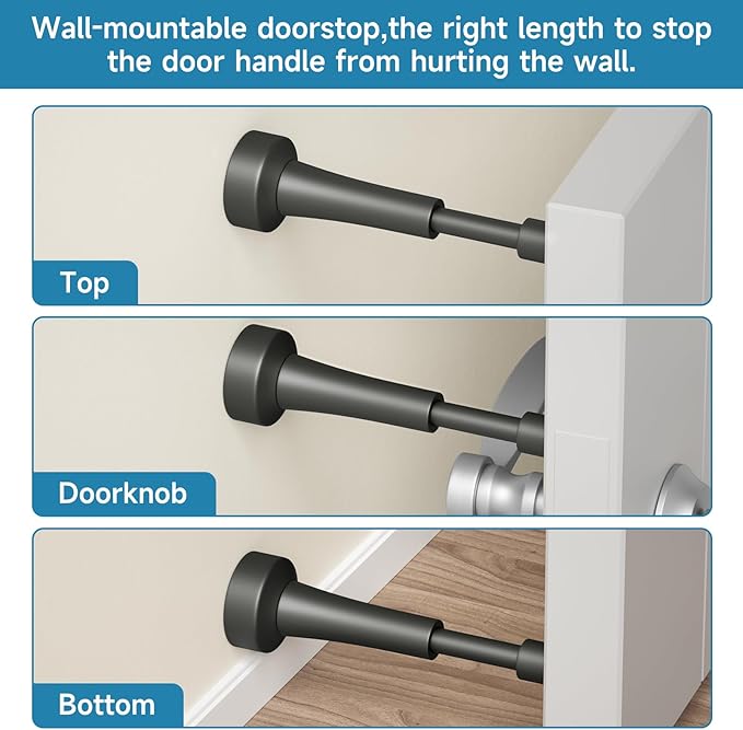 5PCS Spring Door Stoppers for Wall - Image 7