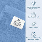 DAN RIVER Bath Towels Set of 4, 27 x 54 Inches, 100% Cotton, Larger & Lighter - Image 4