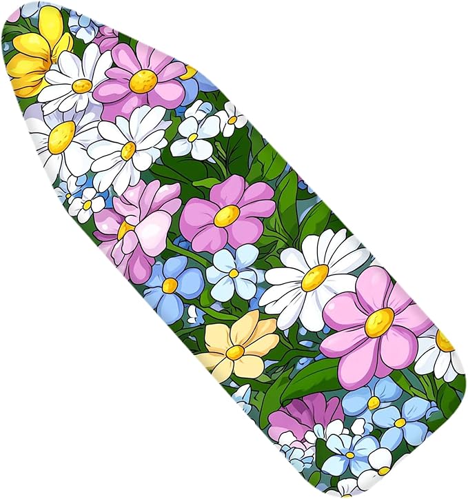 Nuxovilar Colorful Mixed Flowers Ironing Board Cover, This Cover Fits Most by Nuxovilar