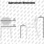 2xhome Set of 4 Patio Dining Chairs | Modern Stackable Outdoor Pool Side Chair | Weather Resistant Plastic for Yard, Porch, Balcony, Kitchen, Black - Image 4