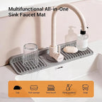 Faucet Mat for Kitchen Sink, Snap-On Design & 7°slope Fast Drain, Folding Sink - Image 2