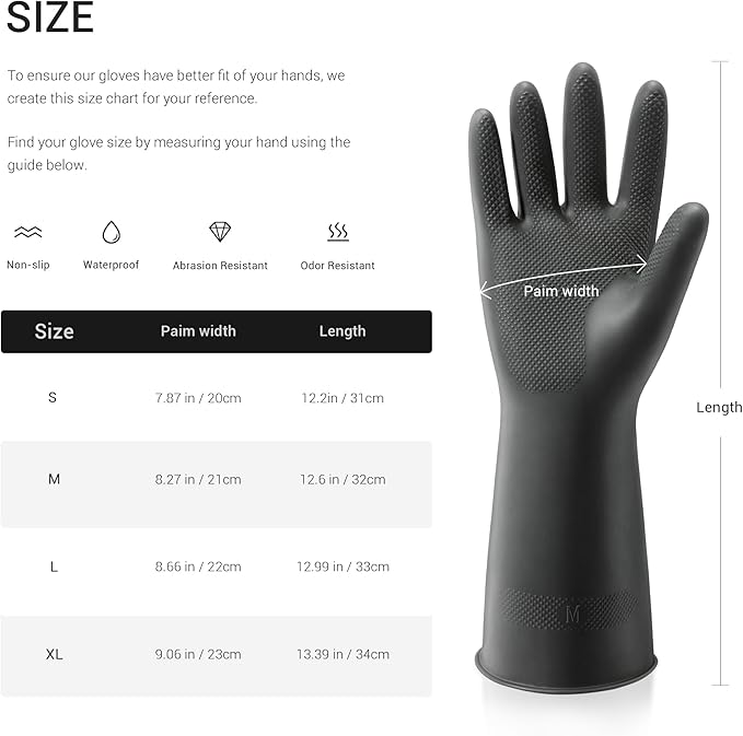 ThxToms 3 Pairs Dishwashing Gloves, Reusable Latex Cleaning Gloves - Image 7