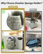 Ceramic Sponge Holder, Kitchen Sponge Holder Sink Caddy Organizer Dish Rack - Image 3