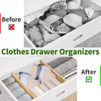 Bamboo Drawer Organizers 4 Pack, 17-22" Adjustable Spring Loaded Dividers - Image 7