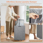 Foldable Laundry Hamper with 2 Removable Drawstring Bags, Portable Laundry - Image 3
