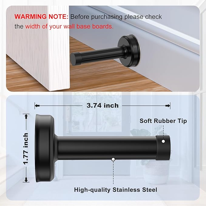 Door Stopper, No Drilling Wall Protection - Image 3