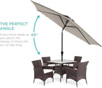 Best Choice Products 10ft Outdoor Table Compatible Steel Polyester Market Patio Umbrella w/Crank and Easy Push Button Tilt - Image 2