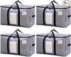 TAILI Extra Large Moving Bags, 4 Pack Silver Heavy Duty Totes by TAILI