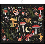 Mushroom Dish Drying Mat for Kitchen Counter Moth Gothic Witchy Dish Drainer by Unknown