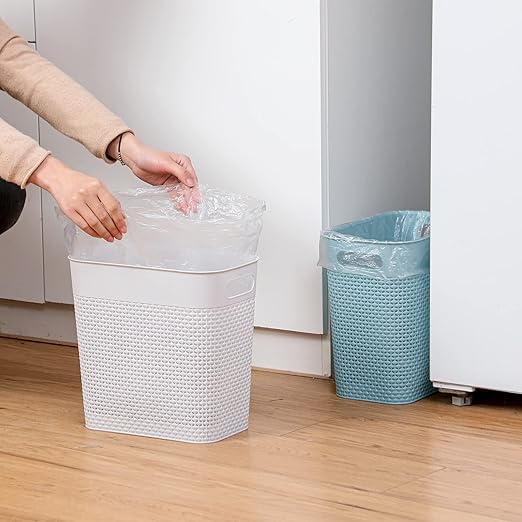UUJOLY Plastic Small Trash Can Wastebasket, Garbage Container Basket - Image 4