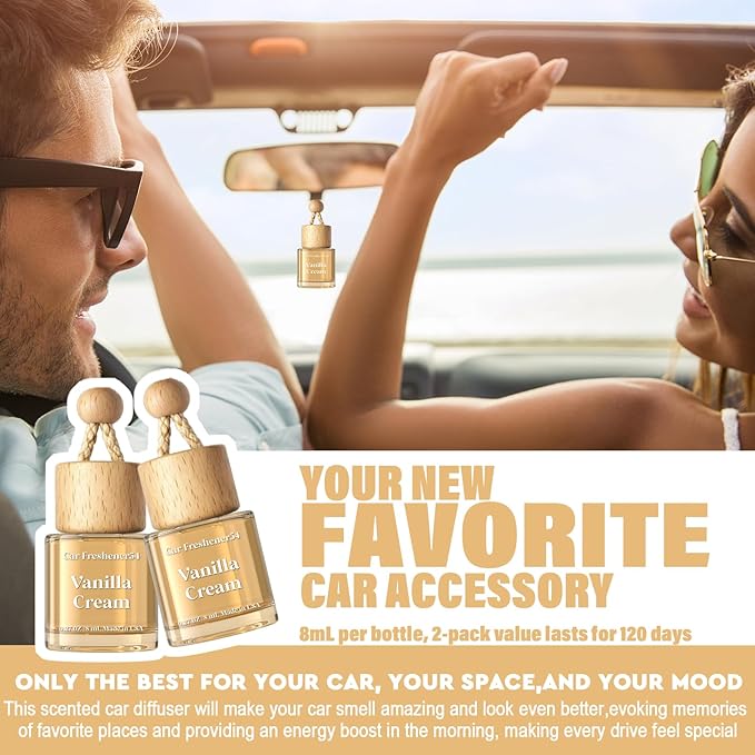 HoogaLife Car Air Freshener Diffuser 2 Pack Hanging Air Freshener Diffuser - Image 4