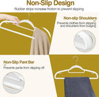 Plastic Hangers 50 Pack, 16.5 in Heavy Duty Clothes Hangers - Image 3