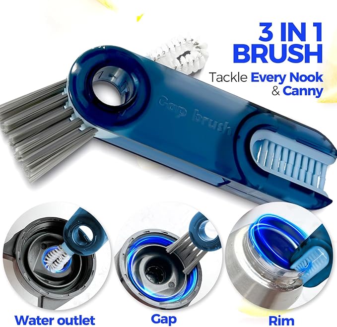 Holikme 6 Pack Brush Set, 3 Straw Brushes, 3-in-1 Cleaning Brush - Image 3
